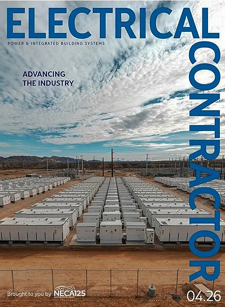 Cover of NECA ELECTRICAL CONTRACTOR Magazine featuring LVC Companies